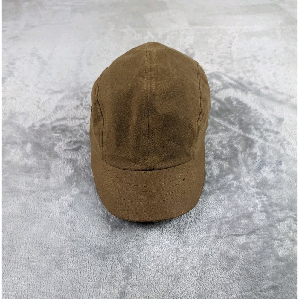 VTG Filson Hat Mens Large Brown Short Duckbill Cap Waxed Tin Cloth Hunting